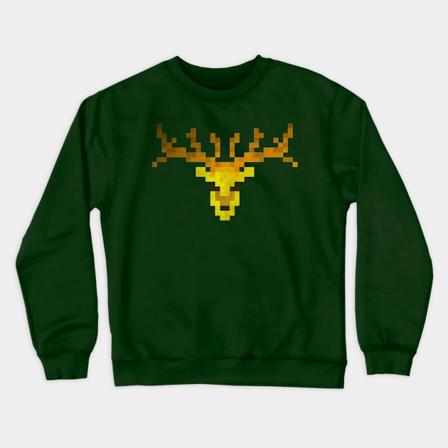 Pixel Deer Crewneck Sweatshirt by Olipix